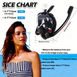 Full Face Snorkel Mask Set with Flippers