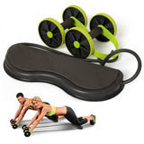 Double Wheel Ab Roller with Resistance Bands