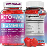Keto ACV Gummies Advanced Weight Loss - Made in USA Tasty ACV Keto Gummies for Weight Loss Digestion Cleansing No Gluten No GMO & Vegan Keto Apple Cider Vinegar Gummies 1000mg 60 pcs