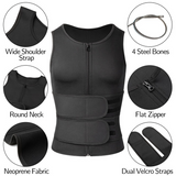 Men's Body Shaper Sauna Vest for Weight Loss Training